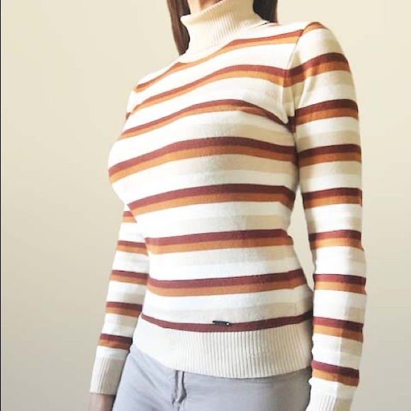 TEN YARDS Multi-Striped Turtleneck - Picture 1 of 10